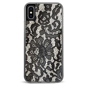 Kendall +Kylie Black Lace Pattern Protective Phone Case for iPhone X